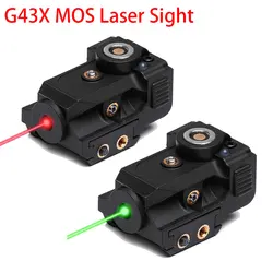 Mira láser Airsoft roja/verde para Glock 43X MOS – Montura Picatinny