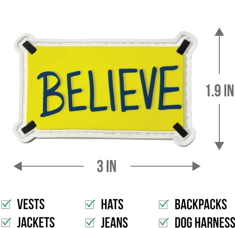 Believe parche de PVC para entrenador de fútbol, parche táctico con logotipo de fútbol AFC, adhesivo de mochila con insignia de moral - imagen 5