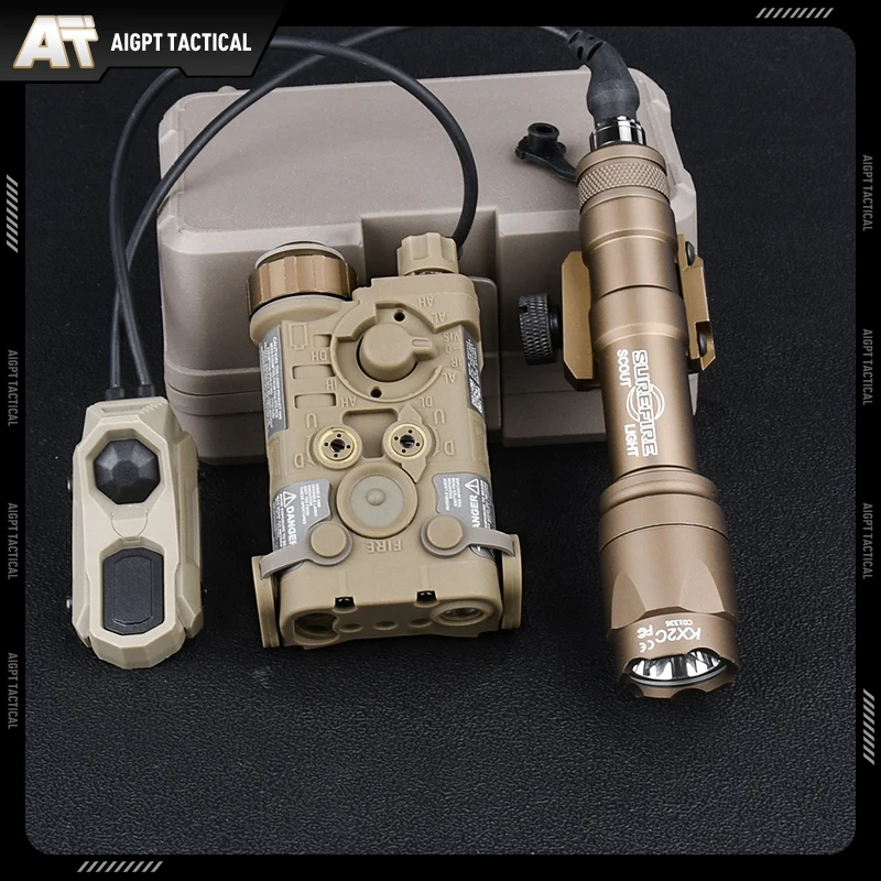 WADSN NGAL PEQ 15 DBAL-A2 rojo verde azul IR táctico Surefir SF M300 M600 linterna AR15 accesorios AXON interruptor de presión Dual - imagen 5