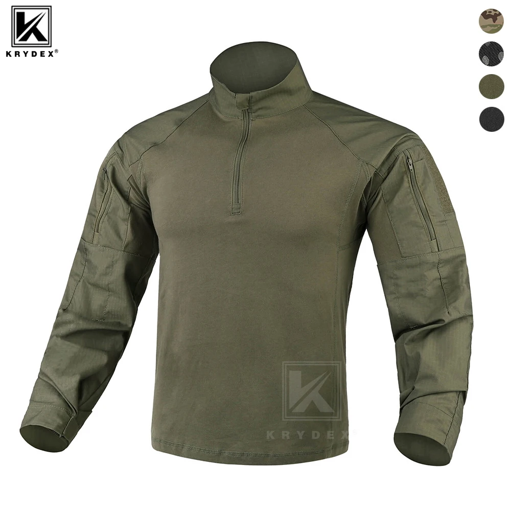 KRYDEX-Camiseta de combate de camuflaje Gen4, camisa táctica para caza al aire libre para hombre, ropa de camuflaje MC Ranger, uniforme verde