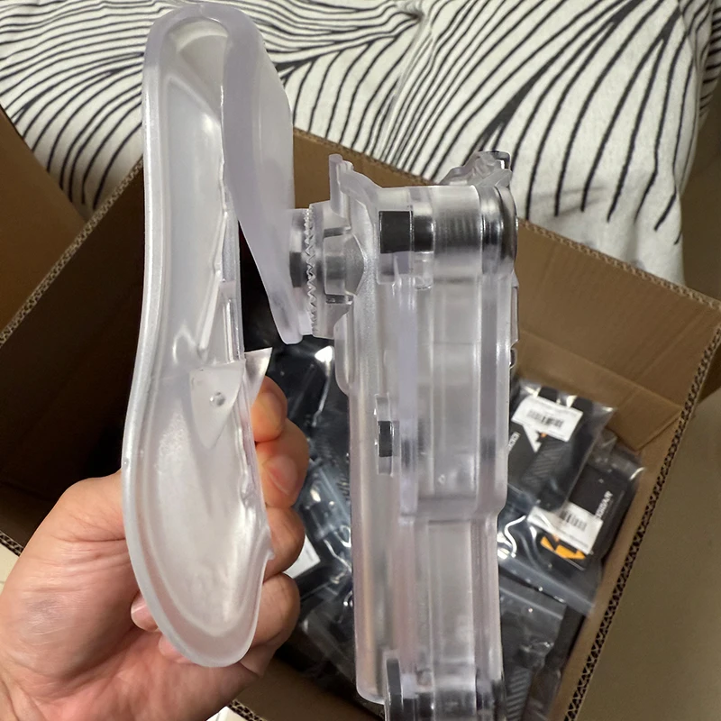 Funda transparente Universal para pistola con bloqueo automático, fundas transparentes con liberación rápida para Glock 1911 S & W P320 92 más - imagen 2