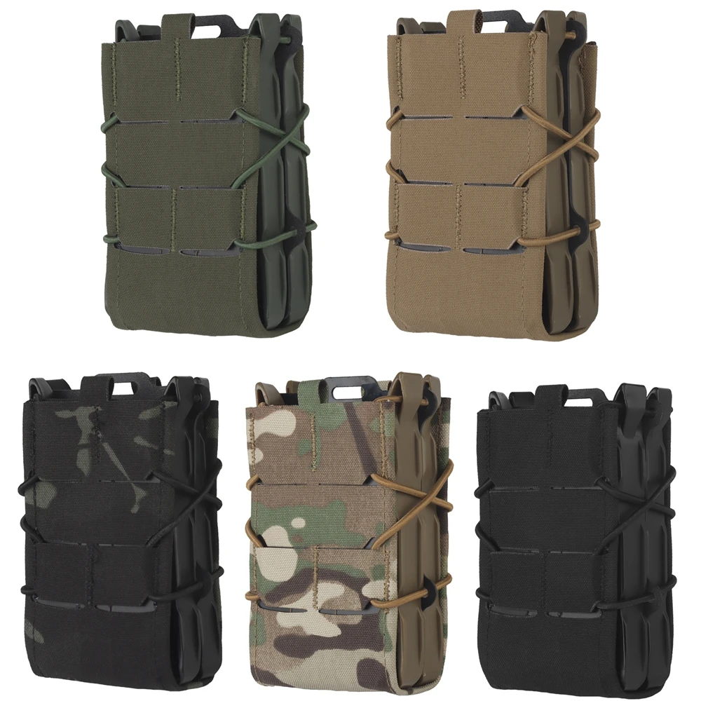 Bolsa táctica MOLLE doble para cargadores AK 5,56/7,62 Tiger – funda completa Mag V2