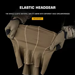Diadema táctica elástica transpirable con forro para casco y buff