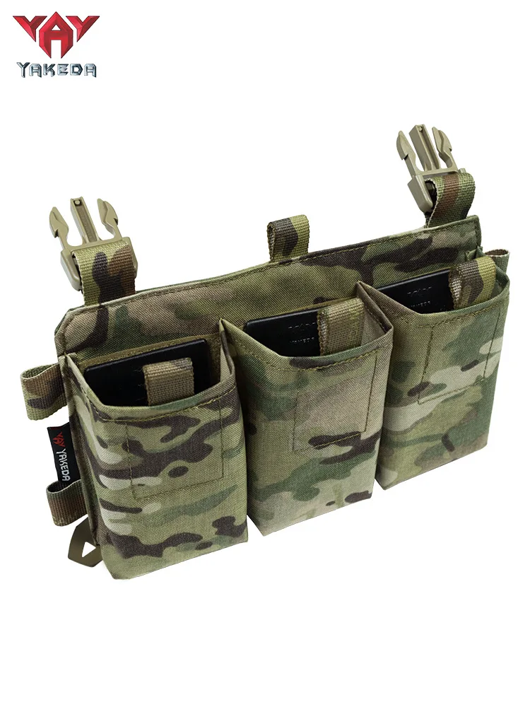 YAKEDA-Chaleco táctico Triple 5,56/7,62, funda Universal de esfera rápida, accesorios tácticos de Panel frontal de ataque Modular enchufable - imagen 5