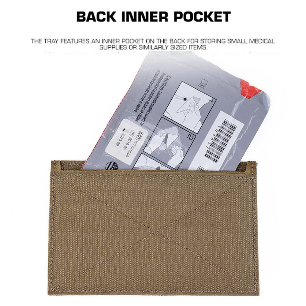 Bolsa médica táctica, accesorios de bandeja, portátil, caza al aire libre, Camping, senderismo, supervivencia, herramientas médicas, Panel organizador de almacenamiento - imagen 5