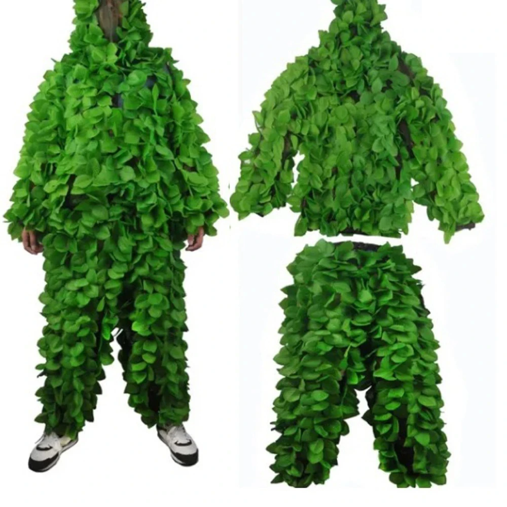 Traje Ghillie de caza para hombres y mujeres, ropa de caza de camuflaje con hojas CS para exteriores, ropa de camuflaje biónico, ropa táctica de entrenamiento - imagen 4
