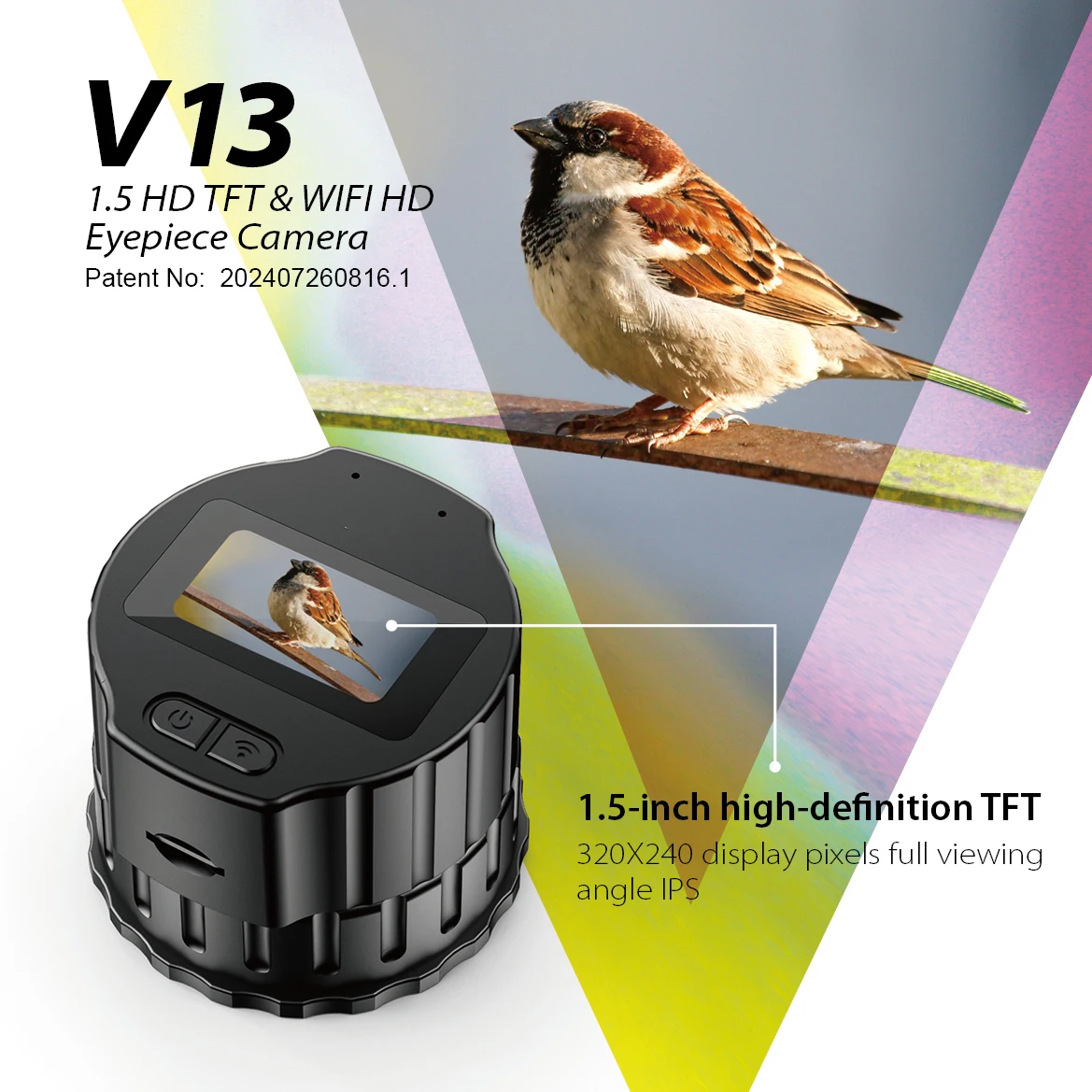 V13 WiFi HD TFT (320*240) cámara ocular electrónica Mini telescopio astronómico Monocular grabadora ocular pantalla de 1,5 pulgadas