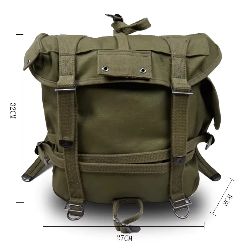 Mochila De soldado de guerra Americano coreano, paquete de almacenamiento para acampar, gran capacidad, WWII WW2 M1945 - imagen 4
