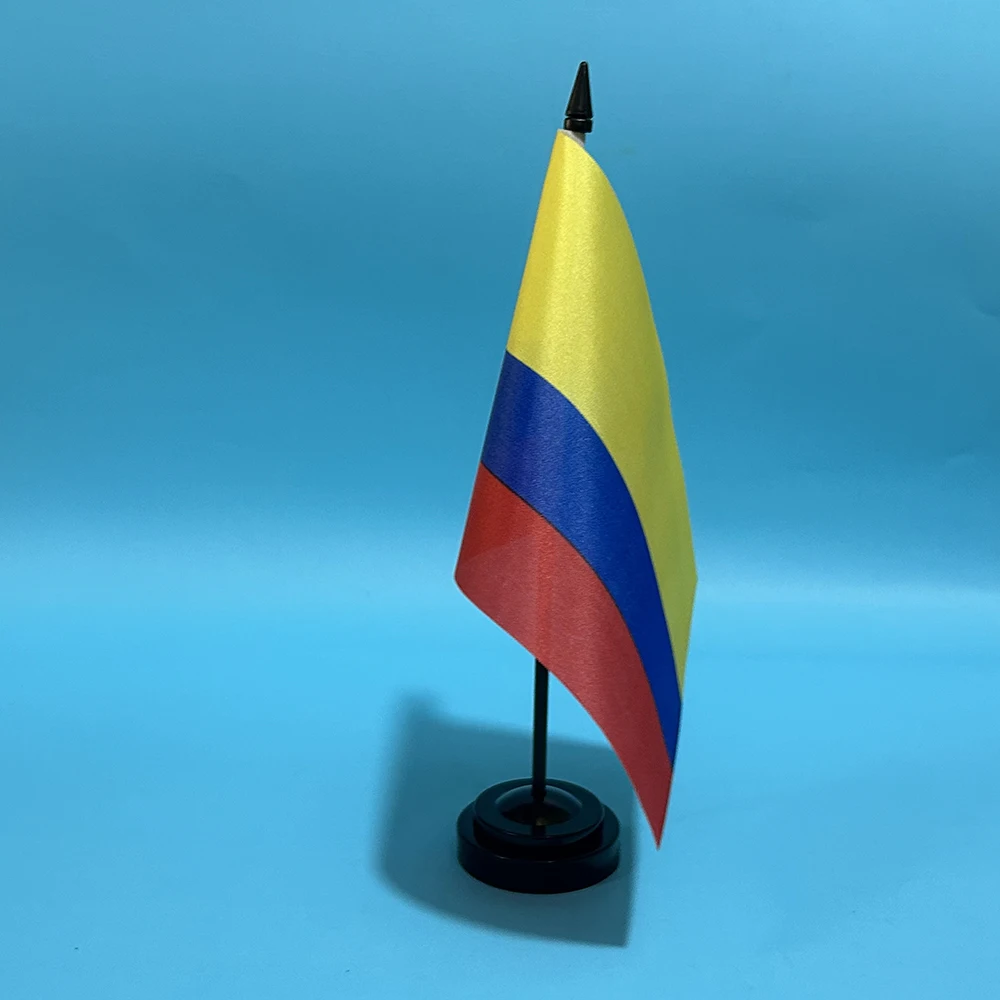 BANDERA DE SKY, bandera de escritorio de oficina de Colombia, 14x21cm, poliéster, bandera nacional de Colombia, adornos de escritorio, banderas - imagen 5
