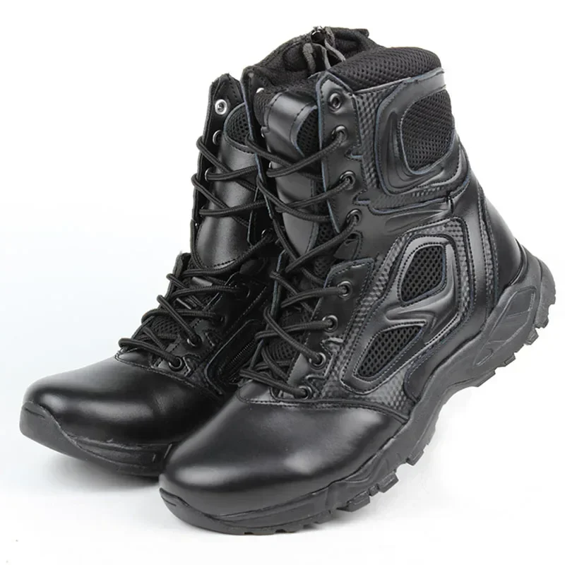 2025 botas tácticas para hombre, zapatos de seguridad negros para el desierto, botines de combate de asalto transpirables para motocicleta, talla 39-46 - imagen 3