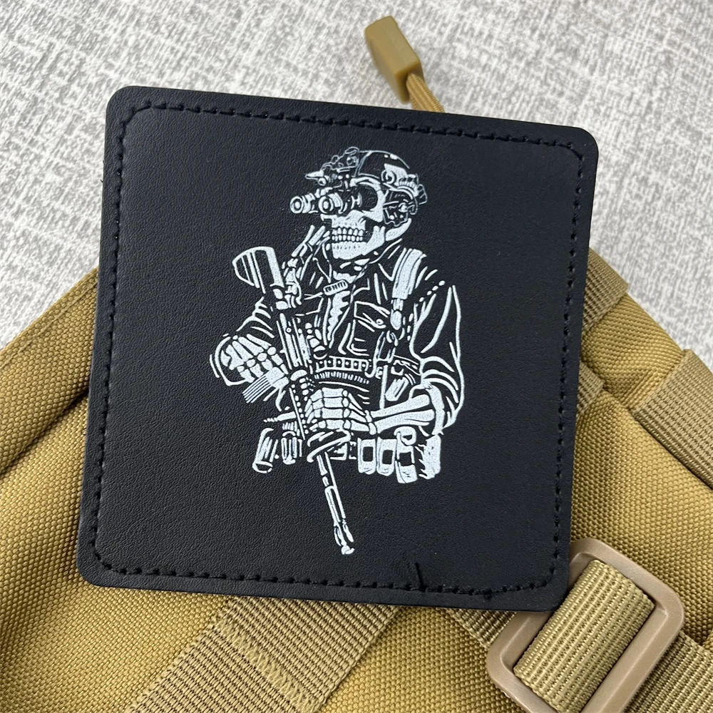 Parche de insignia de moral de Chevron ruso, pegatina impresa, mano del destino AR, esqueleto, soldado, mochila táctica - imagen 2