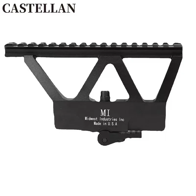 Soporte adaptador de riel Picatinny táctico de 20 mm - Liberación rápida para mira de riel lateral AK