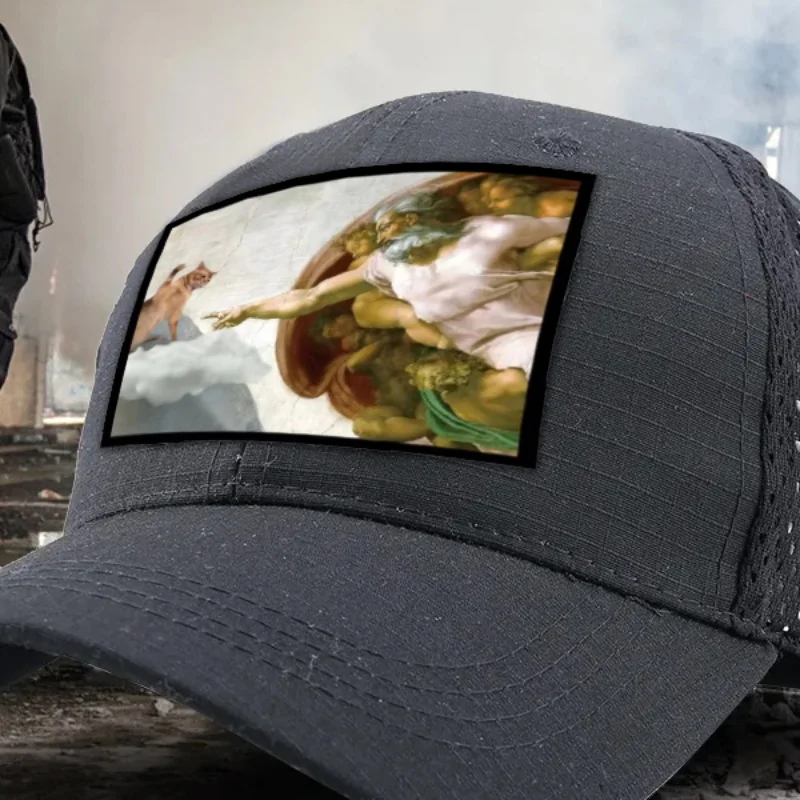 Parches tácticos de "¿Por qué no pueden los gatos ir al cielo?" pegatinas de mochila con estampado divertido, emblema de velcro, insignia de moral de gato Genesis - imagen 3