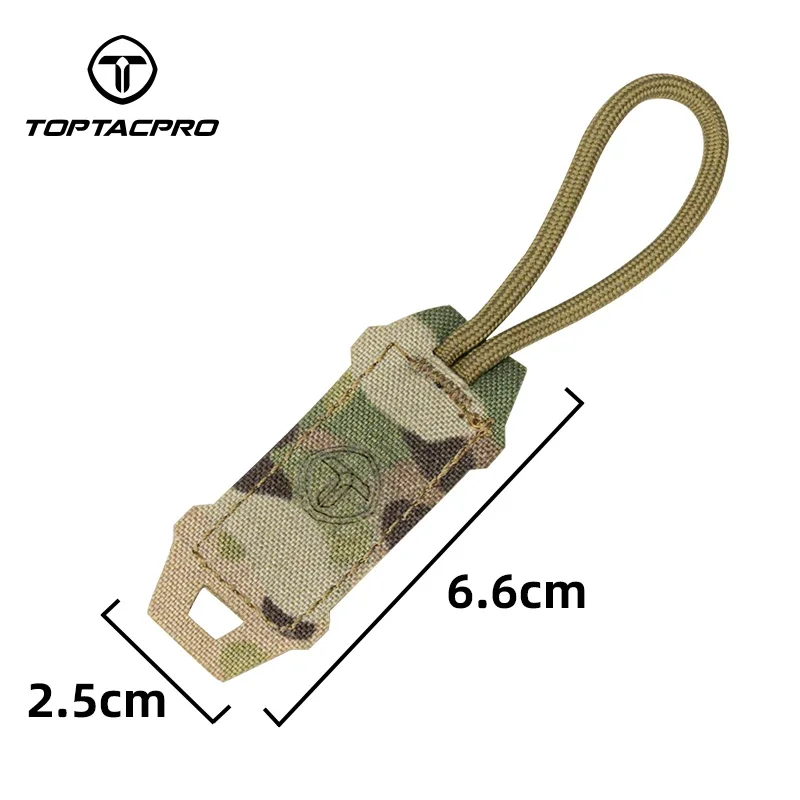 TOPTACPRO-mango de gancho táctico, mango de cremallera, 2 uds., cabezal con cordón de tracción de cremallera 8904 - imagen 2