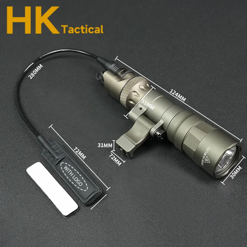 Luz LED M640DFT M340DFT, accesorio de caza al aire libre, interruptor táctico de doble función, linterna con Base MLOK compatible con riel de 21mm - imagen 4