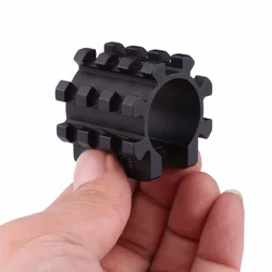 Adaptador tubular para linterna y láser sobre mira óptica