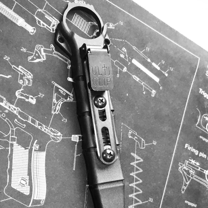 Material de acero inoxidable de 2 tamaños, cuchillo delgado, funda KYDEX, funda para cintura, abrazadera para cinturón con Clip Ulti, pieza de accesorios para hacer bricolaje - imagen 5