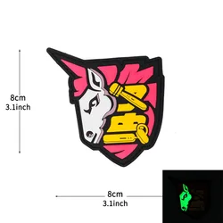 Parche de PVC caballo arcoíris – Insignia moral táctica para mochila