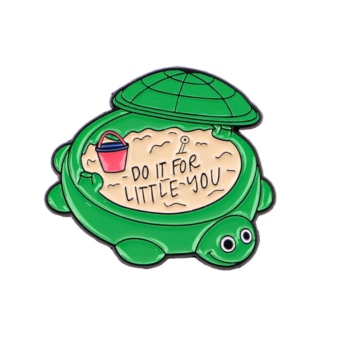 Pin de esmalte tortuga motivacional de autocuidado mental - imagen 2