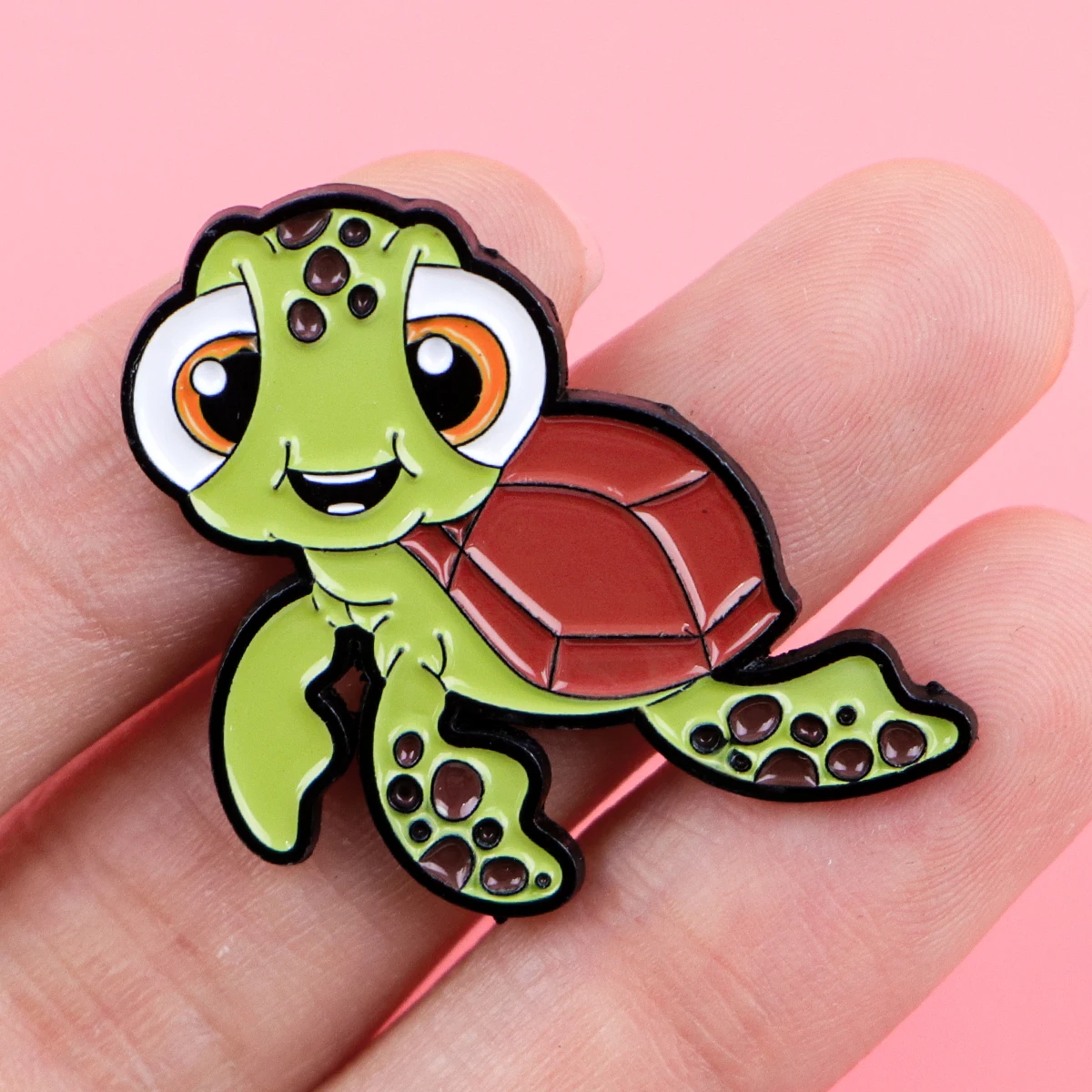 2 unids/set lindo alfileres esmaltados de tortuga marina broche de animales de dibujos animados Pin de solapa de Metal insignia mochila accesorios joyería regalos para amigos - imagen 5