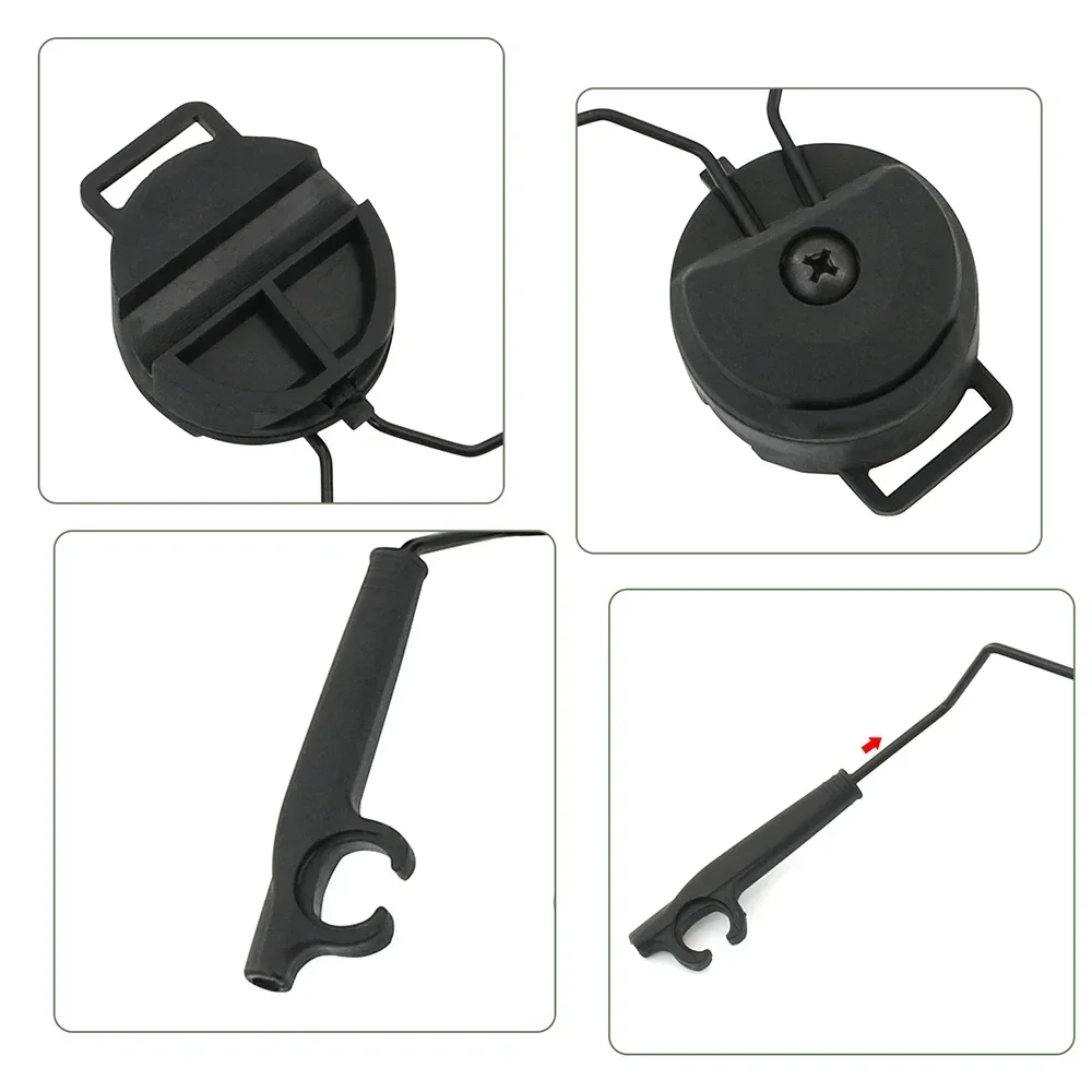 Adaptador de riel de arco táctico para Pelto, orejeras electrónicas de tiro, protección auditiva, auriculares de caza, 300/500 - imagen 5