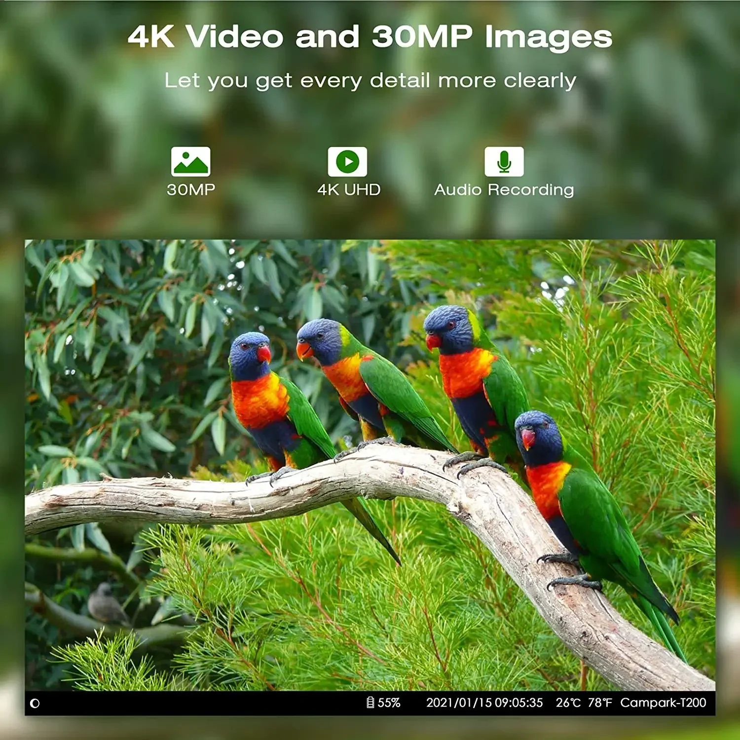 HC-810PRO 4K cámara de rastreo de transmisión en vivo inalámbrica 4G cámara de caza de vida silvestre 30MP cámaras de visión nocturna aplicación de vigilancia móvil - imagen 5