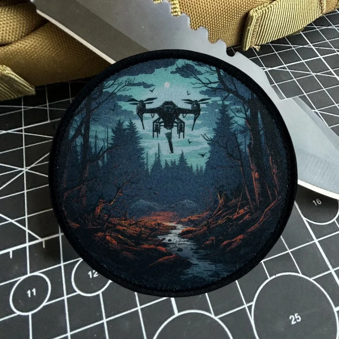 FPV con parche impreso de zanahorias, parches de gancho y bucle de moral del ejército táctico para ropa, mochila, pegatinas decorativas - imagen 3