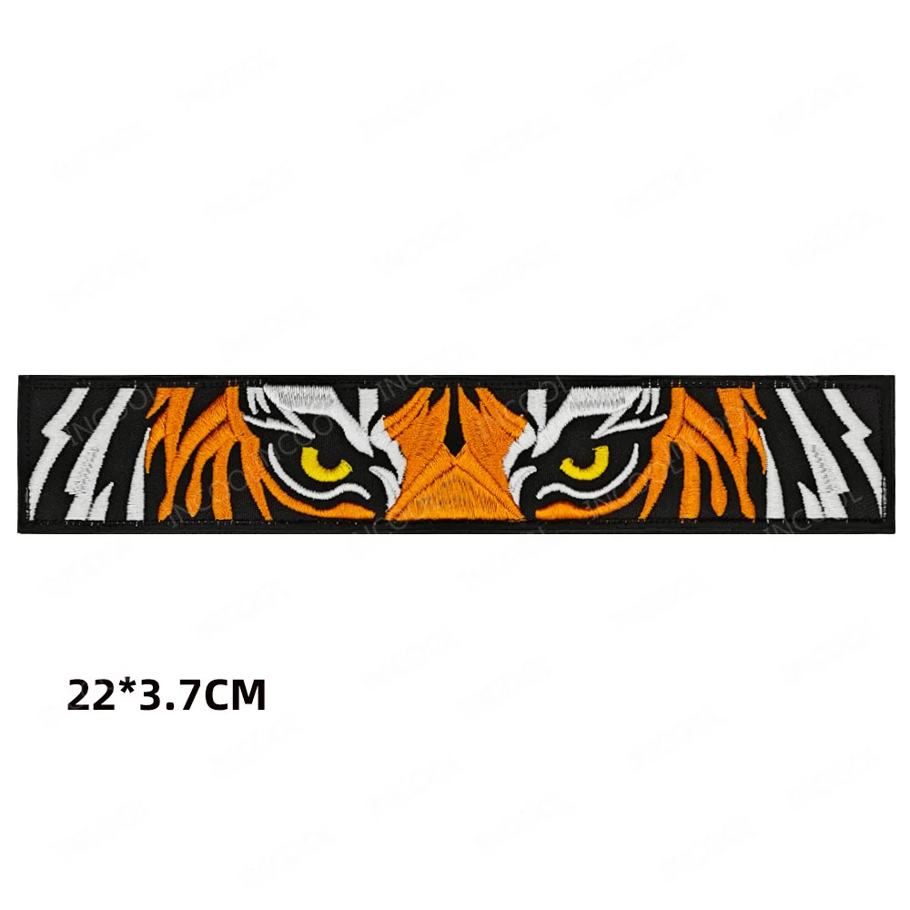 Parches bordados con ojos de animales, Tigre, serpiente, gato, apliques reflectantes infrarrojos IR, parche táctico para ropa, gorra, mochila - imagen 3