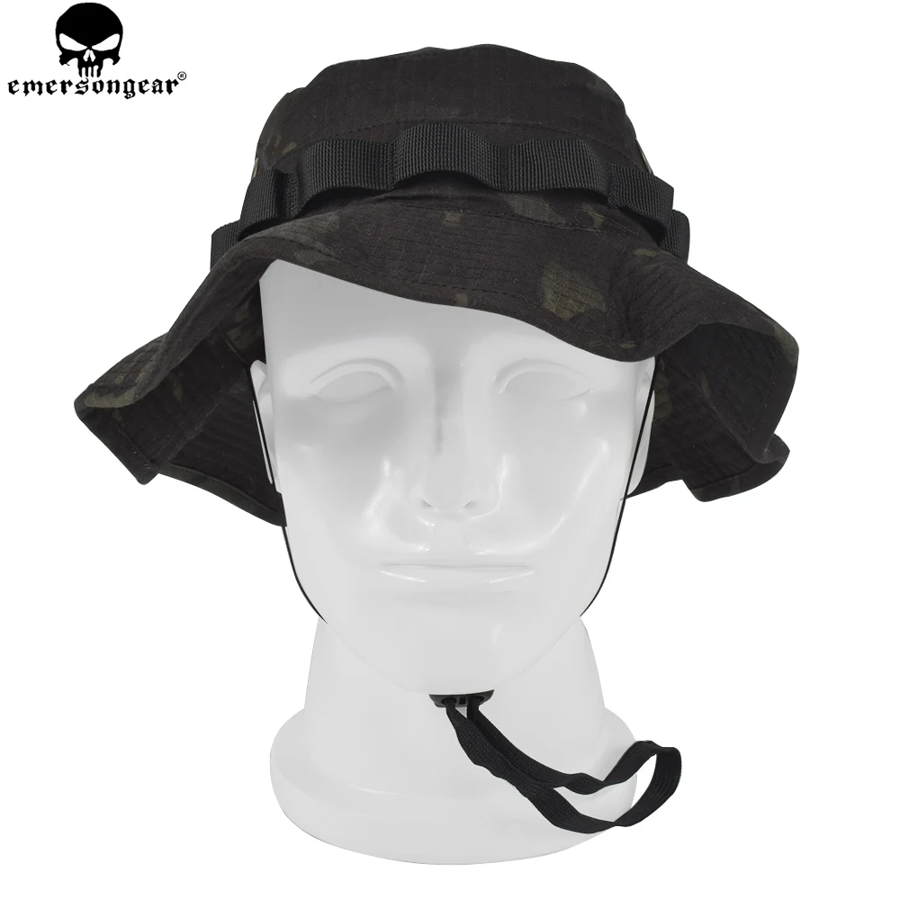 EMERSONGEAR-Gorra Bonnie de camuflaje, gorro multicamuflaje negro Emerson Wargame, deportes, pesca, actividades al aire libre - imagen 3