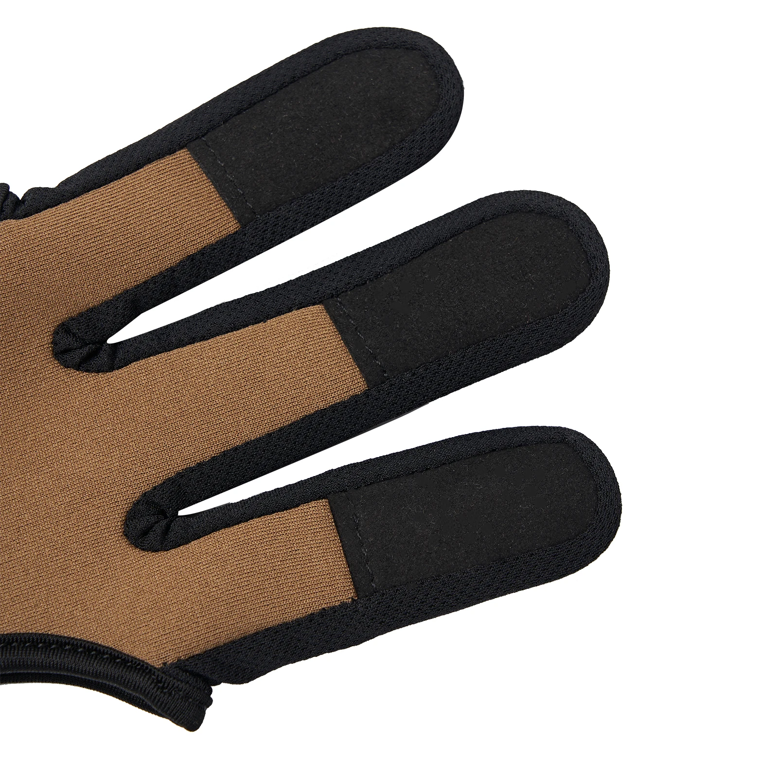 Guantes de dedo de PU marrón para tiro con arco, protector superior para tiro con arco, caza al aire libre, guantes protectores - imagen 5