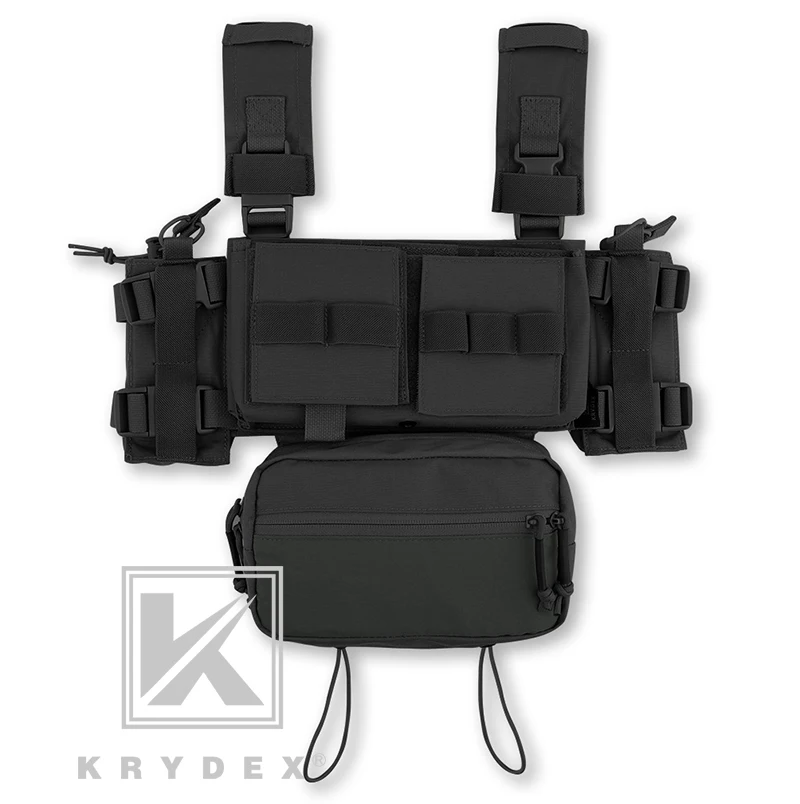 KRYDEX MK3 aparejo de pecho táctico Mini Spiritus Airsoft chaleco de caza chaleco portador táctico militar con bolsa para revistas ligero - imagen 5