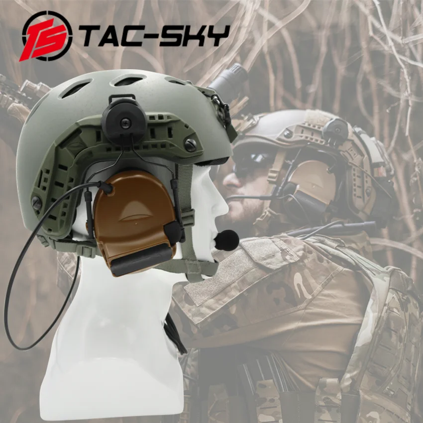 TS TAC-SKY COMTA II casco táctico ARC Rail adaptador soporte C2 auriculares para táctico Airsoft caza protección auditiva auriculares - imagen 4