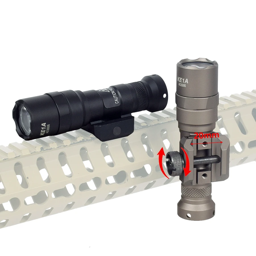 Linterna táctica Surefire M300 M600 con unidad AXON, interruptor de presión remoto de doble función, compatible con luz Airsoft de caza con riel de 20mm - imagen 3