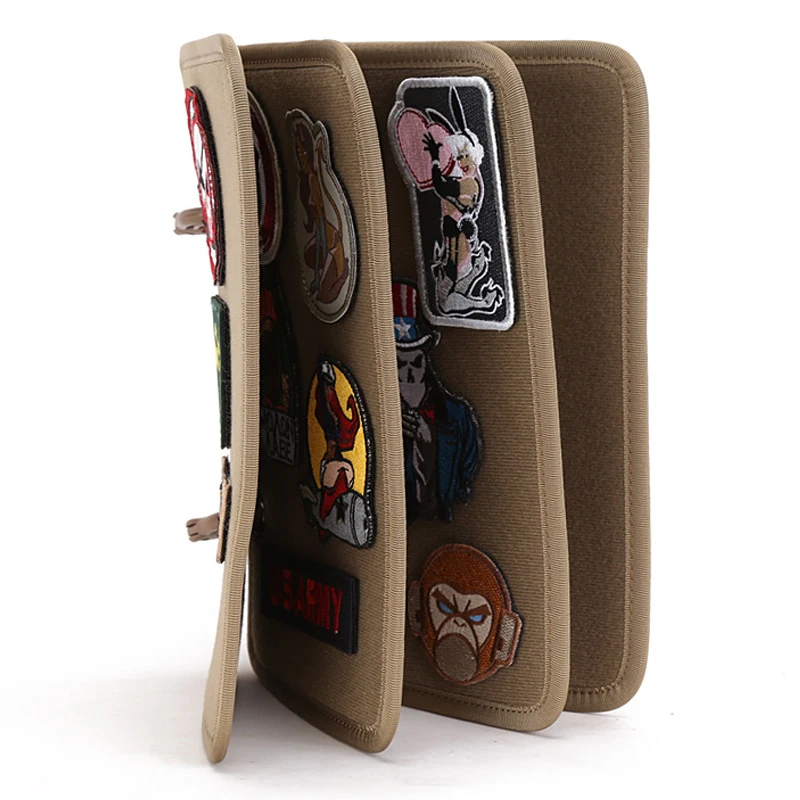 Tablero de exhibición de insignia de moral al aire libre, libro de almacenamiento, insignia de moral, parche táctico, brazalete, gancho y bucle, tela de exhibición de pasta, 4 unids/lote - imagen 5