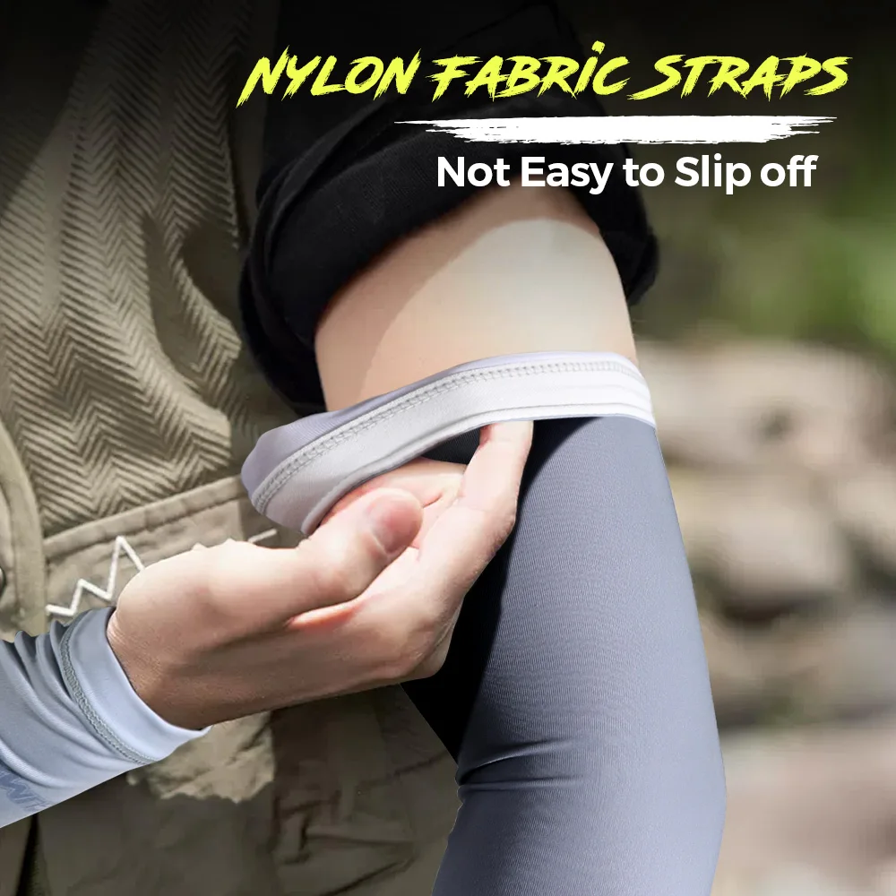 Mangas de brazo deportivas de seda de hielo de cisne, manga protectora solar transpirable, secado rápido, pesca al aire libre, correr, baloncesto, Fitness - imagen 2