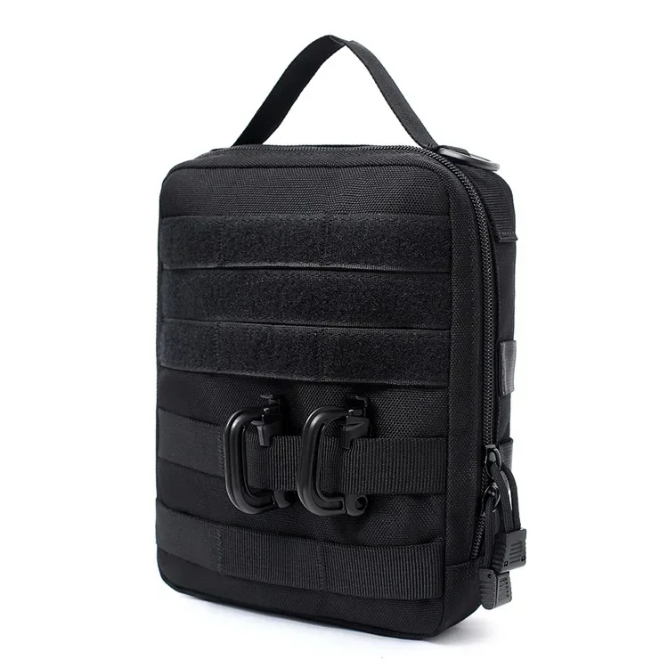 Bolsa táctica Molle, Kit médico, bolsa de almacenamiento, organizador de dispositivos de utilidad, bolsas de equipo EDC de caza con ganchos de anillo en D - imagen 2