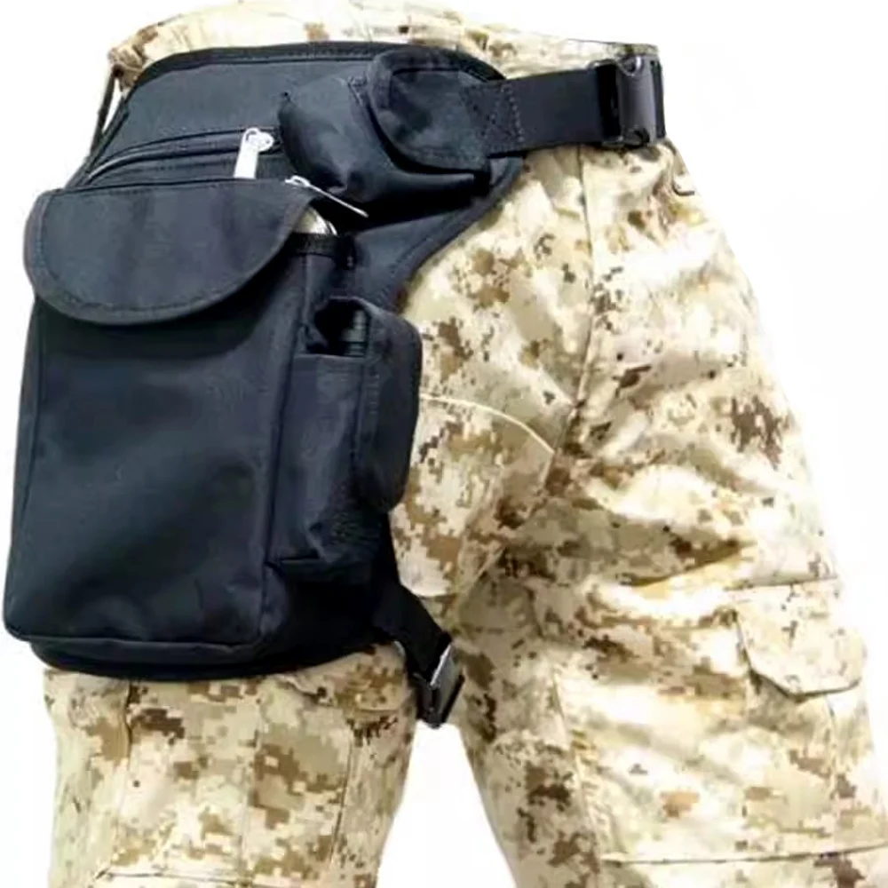 Riñonera táctica multifuncional para piernas y cintura al aire libre, riñonera deportiva con cremallera ajustable para ciclismo al aire libre, senderismo, deportes unisex - imagen 2