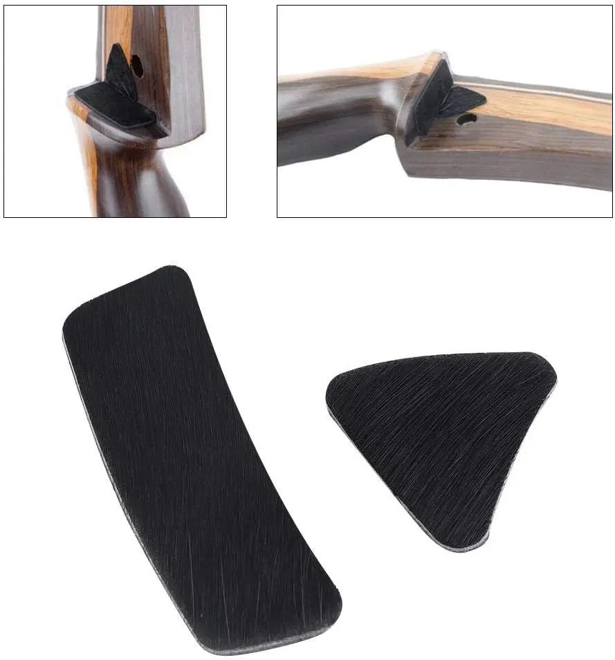Almohadilla de descanso para flecha de tiro con arco, parche adhesivo de cuero autoadhesivo para caza, arco recurvo, accesorios para arco largo, 2 uds. - imagen 2