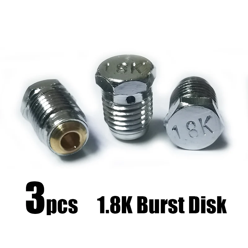 3 uds HPA válvula reguladora de tanque de CO2 de aire comprimido disco de seguridad de ráfaga 1,8 K, 3K, 5K, botella cilíndrica de 7,5 K - imagen 3