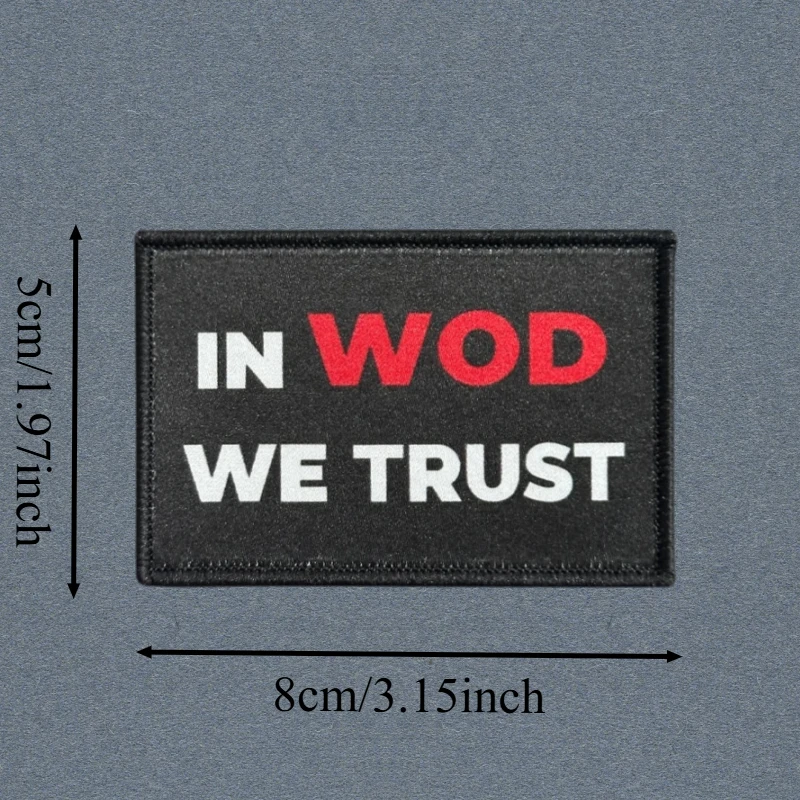 En WOD We Trust parche de impresión chaleco táctico gancho y bucle insignia de moral mochila pegatinas decorativas brazalete parches para ropa - imagen 3