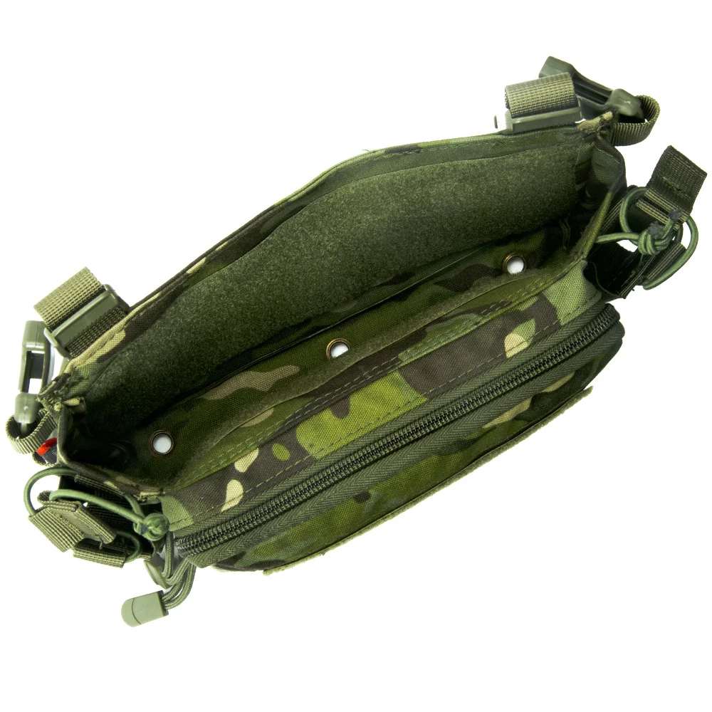 Tactifans D3-Chaleco táctico para el pecho, arnés CRM H M4 5,56, inserto de revista, parte posterior plana, accesorios de caza integrados, nailon 500D - imagen 5