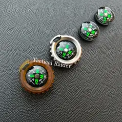 Brújula de aleación de titanio, aguja norte, senderismo al aire libre, escalada de montaña, collar con hebilla