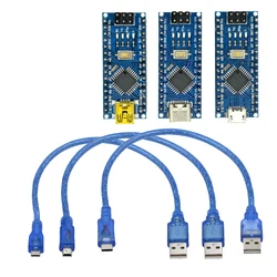 1 Uds Nano 3,0 Mini controlador USB ATmega328/PB 5V 16M Micro placa controladora Nano CH340 V3.0 para Arduino