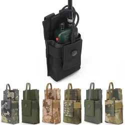 Bolsa táctica de nailon resistente para walkie talkie y cargadores