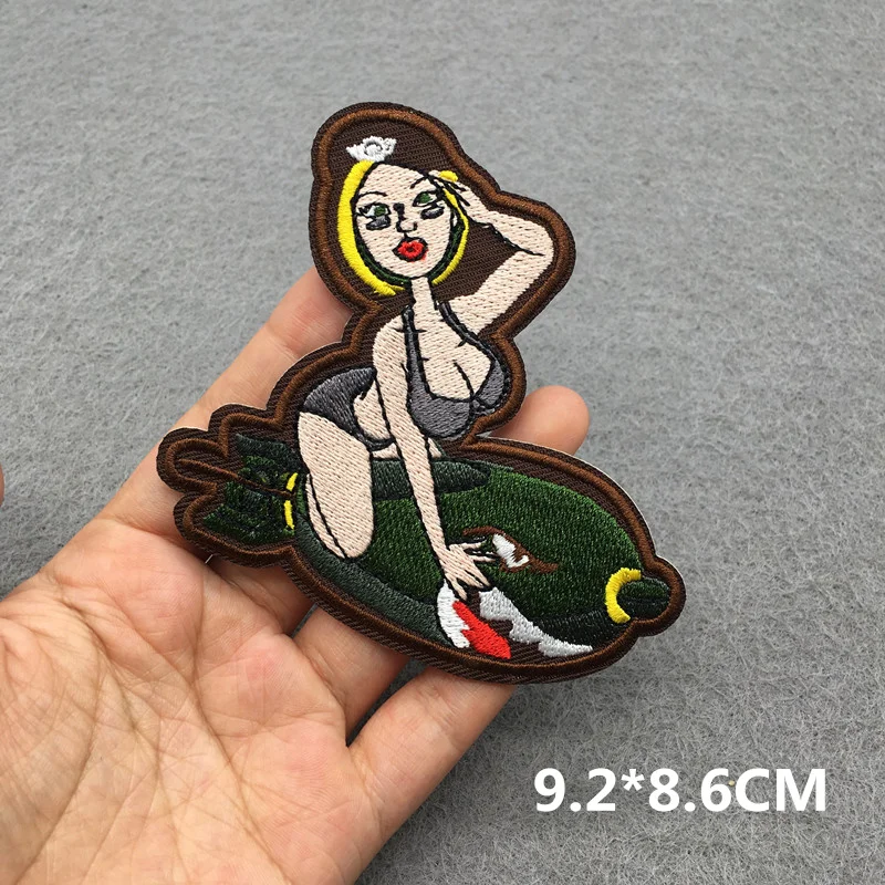 Parche bordado de calavera Punk para planchar en la ropa, parches bordados de rana para ropa, insignia de pegatina Fusible sexual - imagen 3