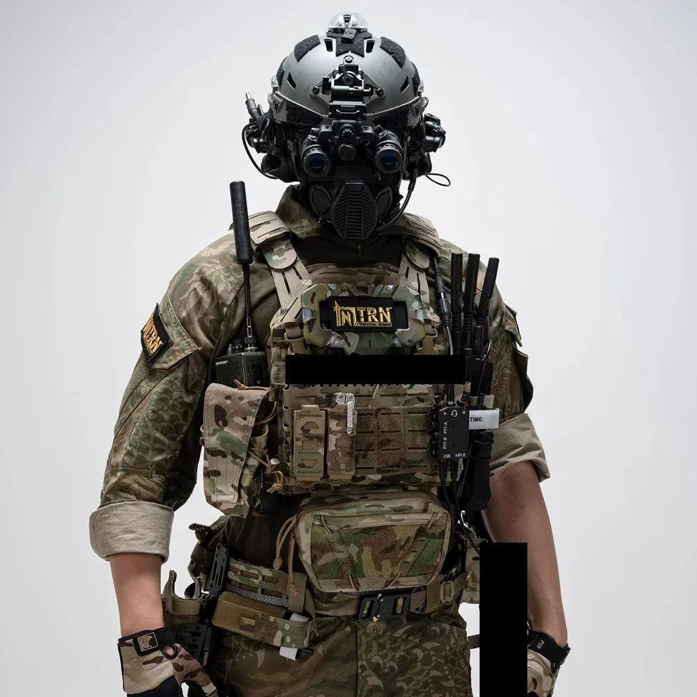 TRN-chaleco táctico de caza, armadura corporal, portador de placa, accesorios Airsoft, bolsa Mag, 6094G3 MK5 Camo, Paintball - imagen 2