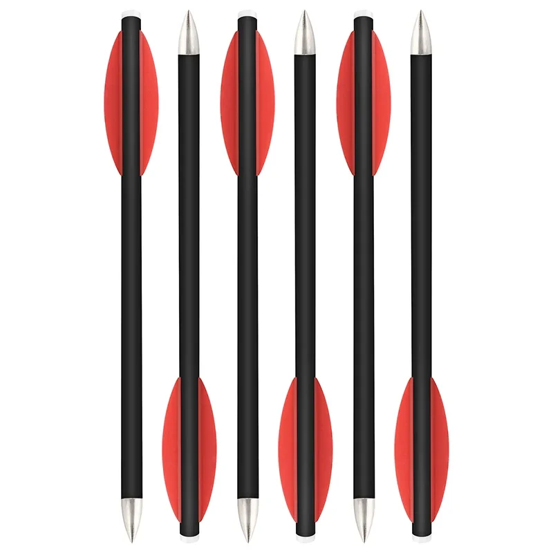 Tiro con arco OD 6mm 6,3 "pernos de ballesta flechas de carbono mezcladas 1,8" paletas de goma para ballesta caza tiro práctica deportes al aire libre - imagen 5