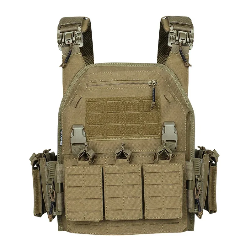 Chaleco táctico 6094 con bolsa Triple para revistas, tela de nailon 1000D, liberación rápida, 6094K, caza, accesorios de combate Airsoft - imagen 5