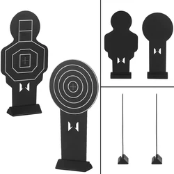 Pistola BB para exteriores, placa de entrenamiento de tiro de Paintball, Metal táctico, 2 uds., accesorios de caza, objetivo de tiro cortado con láser