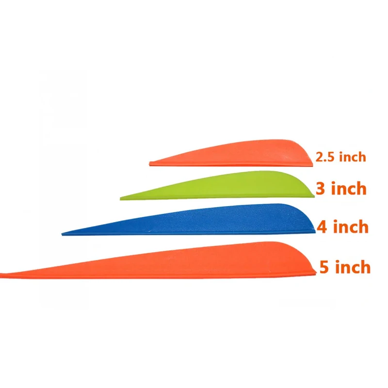 50 100 Uds 2,5/ 3 pulgadas 4 pulgadas 5 pulgadas flecha TPU paleta Fletching Fletch de plástico para arco de caza flecha de cartón Color aleatorio - imagen 5